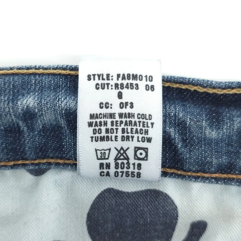 Lucky Brand Womens Jeans Easy Rider 8/29 Blue Straight Leg Button Fly Pic Stitch